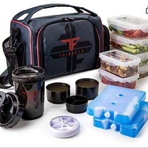 ThinkFit Insulated Meal Prep Lunch Box in red